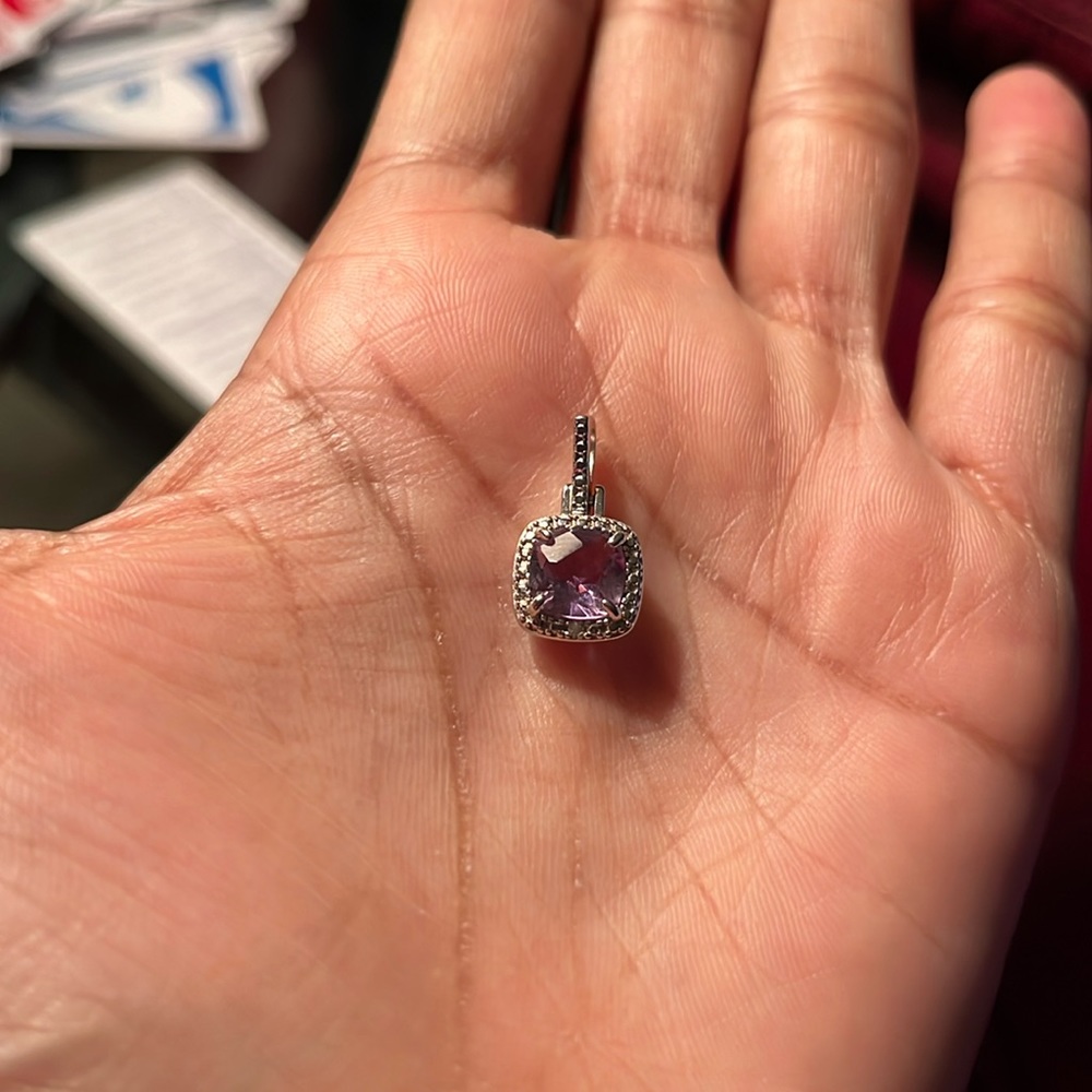 Amethyst and Sterling Silver pendant